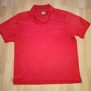 Red Under Armour Golf Shirt